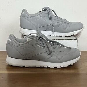 Reebok Classic Gray Leather Women's Trainers Sneakers Shoes Size 7